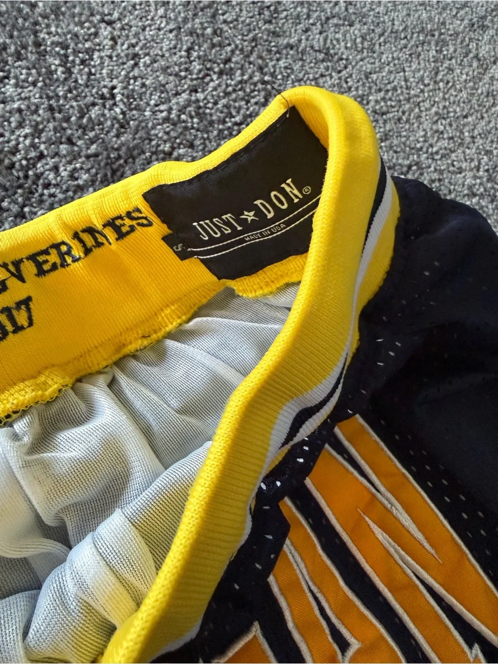 Just Don Michigan Wolverines shorts, x Jordan, size small